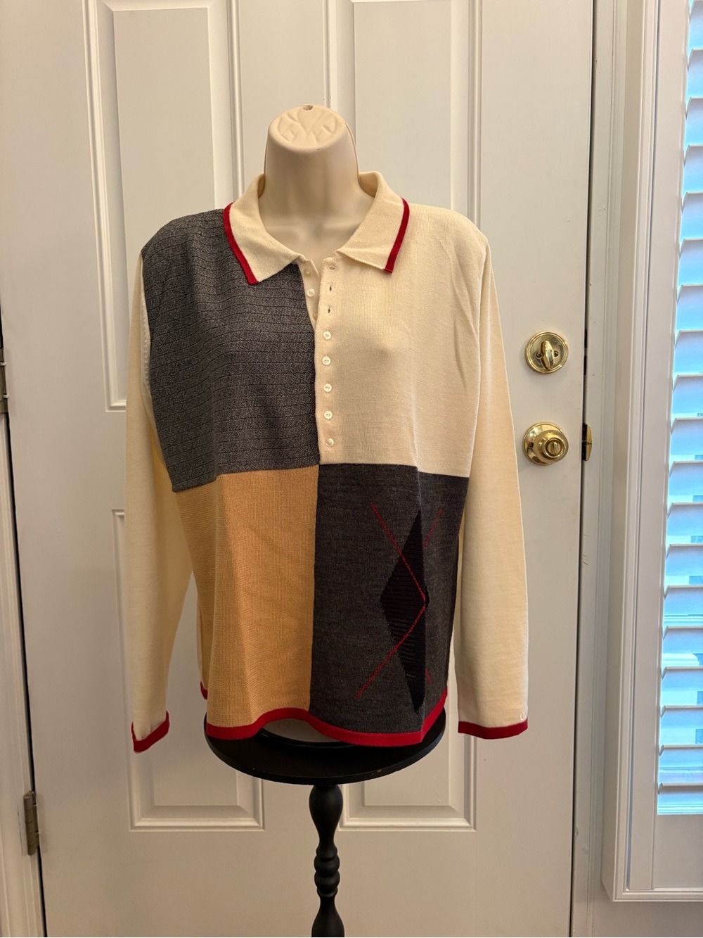 LIZGOLF by Liz Claiborne Women’s Colorblock Polo Sweater